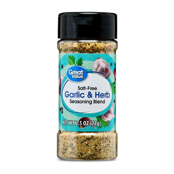 Great Value Salt-Free Garlic & Herb Seasoning Blend, 2.5 oz
