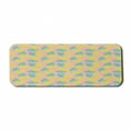 thumbnail image 1 of Tropical Computer Mouse Pad, Exotic Pastel Leaf Pattern Vibrant Toned Palm Foliage Coastal Hipster Beach, Rectangle Non-Slip Rubber Mousepad Large, 31" x 12", Yellow Blush Aqua, by Ambesonne, 1 of 2