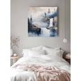 thumbnail image 6 of Abstract Scenery Art Canvas Wall Art, Mountain Waterfall Trees Watercolor Framed Wall Decor Modern Artwork Prints Painting for Living Room, Bedroom, Kitchen & Cafe Decor 24x24 Inch, 6 of 9