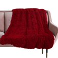 thumbnail image 1 of LOCHAS Super Soft Shaggy Faux Fur Blanket, Plush Fuzzy Bed Throw Decorative Washable Cozy Sherpa Fluffy Blankets for Couch Chair Sofa (Red 60" x 80"), 1 of 6