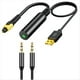 thumbnail image 2 of Convertidor de Fibra Óptica Digital USB A 3,5 mm, Adaptador de Cable de Audio Óptico A Cable AUX, Cable Adaptador Óptico A Auxiliar, 2 of 8