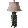 thumbnail image 2 of Uttermost Valenza Table Lamp in Burnished Wash over Blue Glaze, 2 of 2