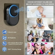 Bitiwend Motion Sensor Alarm, Wireless Home Security Driveway Alert, Black