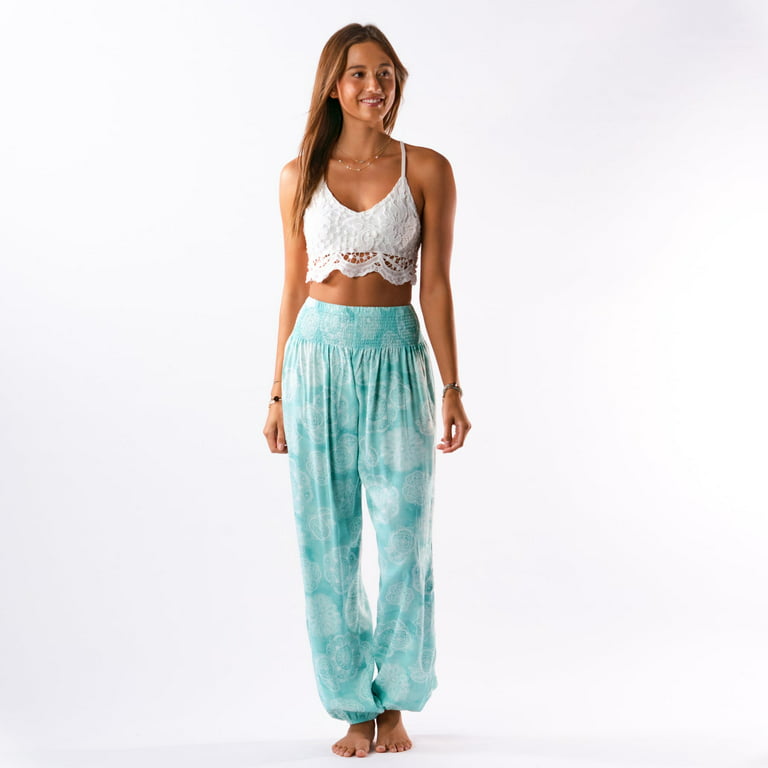 Lotus and Luna Harem Pants Thai Pants for Women Perfect for Beach & Lounge,  Bermuda Harem Pants S/M