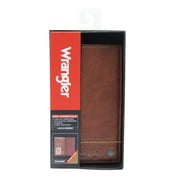 Wrangler Leather Checkbook Wallet - Brown