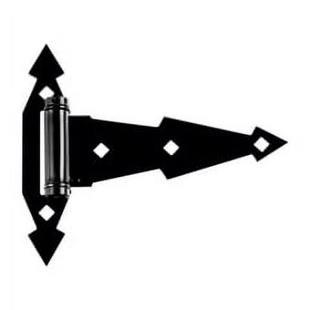 National Hardware National Hardware - N165-472 - 7 in. L Black Ornamental Spring T Hinge - 2/Pack