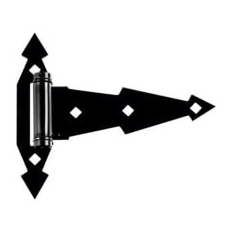 National Hardware National Hardware - N165-472 - 7 in. L Black Ornamental Spring T Hinge - 2/Pack