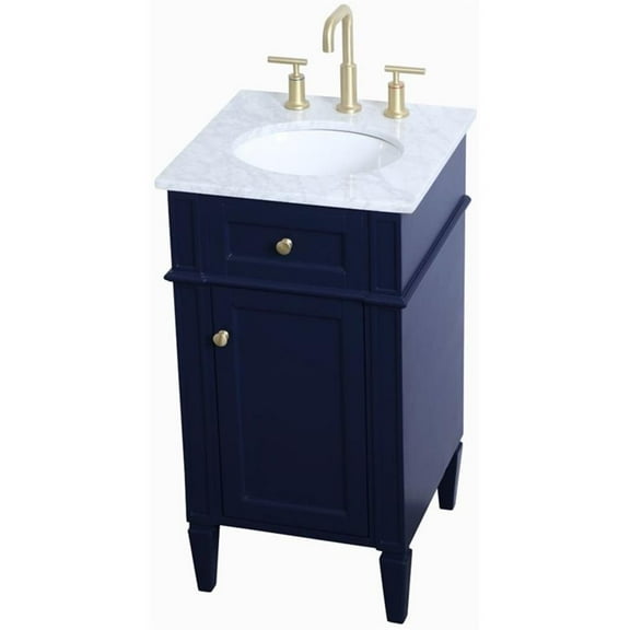 18 inch single bathroom vanity in blue