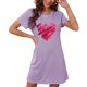 thumbnail image 1 of Camisón corto de mujer, vestido de largo medio con estampado de moda, camisón corto extragrande de mujer, camisón de manga corta con estampado de pecho a la moda, camisón de mujer, 1 of 6