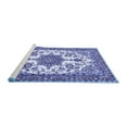 thumbnail image 2 of Ahgly Company Machine Washable Indoor Rectangle Medallion Blue Traditional Area Rugs, 3' x 5', 2 of 4