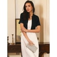 thumbnail image 3 of DARING DIVA Women's Formal Cocktail Wedding Sequin Bolero Shrug S Black, 3 of 6