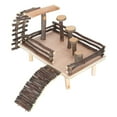thumbnail image 3 of Small Pet House Feeder, Safe And Healthy Stairs Step Exercise Toy Natural Applewood Material  For Hamster Toy For   Pets, 3 of 8