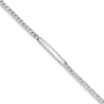 thumbnail image 1 of Sterling Silver Diamond-cut Engraveable Curb Link ID Bracelet 7 Inch "Bracelets, 1 of 3