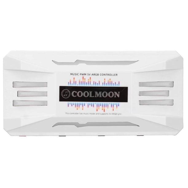 Injueey Fan Hub integrador control remoto caja de ventilador Hub 5V ARGB control de música PWM placa base dispositivo de control de Juegos de teclado y mouse para computadora Blanco