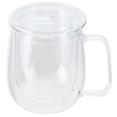 thumbnail image 2 of Taza de té de doble capa de 300 ml, taza de café transparente con asa y tapa para bebidas de cerveza, 2 of 5