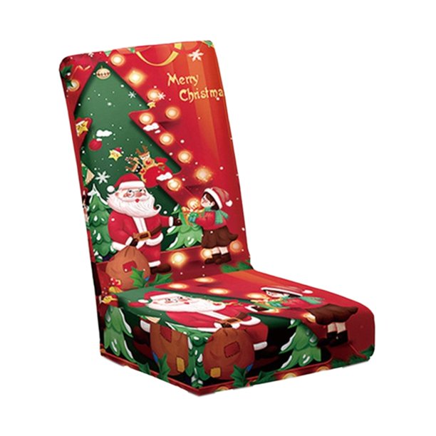 Funda para silla navideña, decoración navideña, multifuncional, elástica, extraíble, accesorios para comedor, protección para sillas festivas. Estilo A