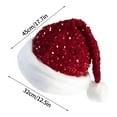 thumbnail image 3 of Christmas Sequin Santa Hat - Glittery Sparkly Santa Hat for Adults - New Year Xmas Festival Party, 3 of 7