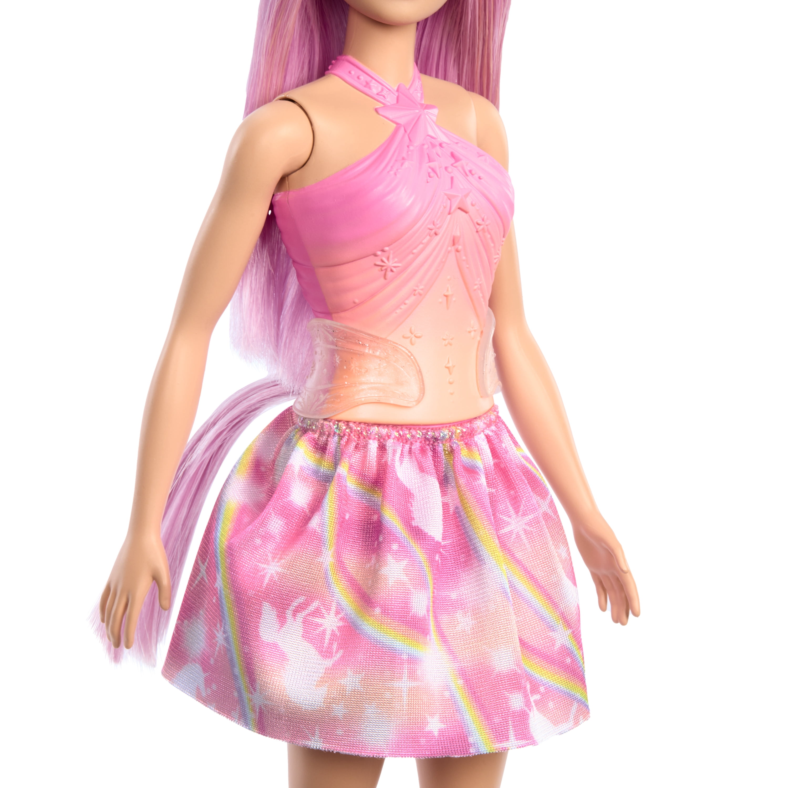 Barbie Unicorn Doll with Pink Hair, Ombre Outfit and Unicorn Accessories