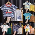 thumbnail image 3 of Hiijoy Newborn Boys Outfits Cartoon Short Sleeve T Shirt Shorts Summer Clothes Set, Sizes 6-12M, 3 of 3