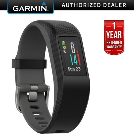 Garmin Vivosport Smart Activity Tracker + Built-In GPS (Slate, S/M) 010-01789-10 + 1 Year Extended
