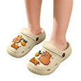 thumbnail image 3 of Djtdsds Kids Themed Clog Sandals Soft Non- Open-Toe Slippers Color:Khaki,Size:10-10.5 Years, 3 of 5