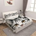 thumbnail image 4 of Duvet Cover Cat Animal Microfiber Bedspread + Pillowcase With Hidden Zipper 135*200 Cm, 4 of 5