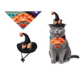 thumbnail image 2 of Kiddiway Halloween Hat and Bandana Costume – Accessory Set for Dogs and Cats, Perfect for Halloween Decor, Celebrations, and Trick-or-Treat Photos,C, 2 of 8