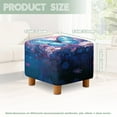 thumbnail image 5 of Jiueut Butterfly Daisy Print Footstool Cover, Comfortable Footrest Sofa Slipcover Washable Cushion for Ottoman with Elastic Buttom for Living Room, 5 of 7