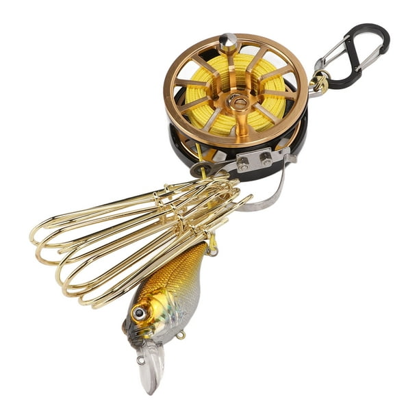 Live Fish Lock, Stainless Steel Fish Lock Long Hanging Rope Golden 8  Detachable Fishing Buttons For Boat Fishing 