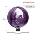 thumbnail image 4 of Alpine Corporation 10" Reflective Glass Gazing Globe, Purple, 4 of 12