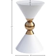 thumbnail image 5 of Meridian Furniture Table d'Appoint en Forme de Sablier en Métal Blanc et Or, 5 of 5