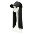 thumbnail image 2 of Adjustable Wig Hat With Attached Long Hair Straight Hairstyle Baseball Cap, 2 of 2