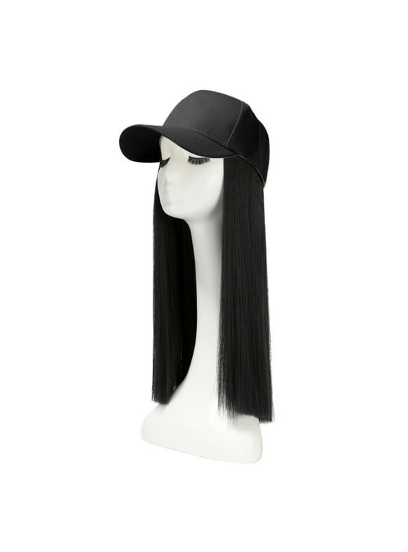 Baseball Hat Hair Attached