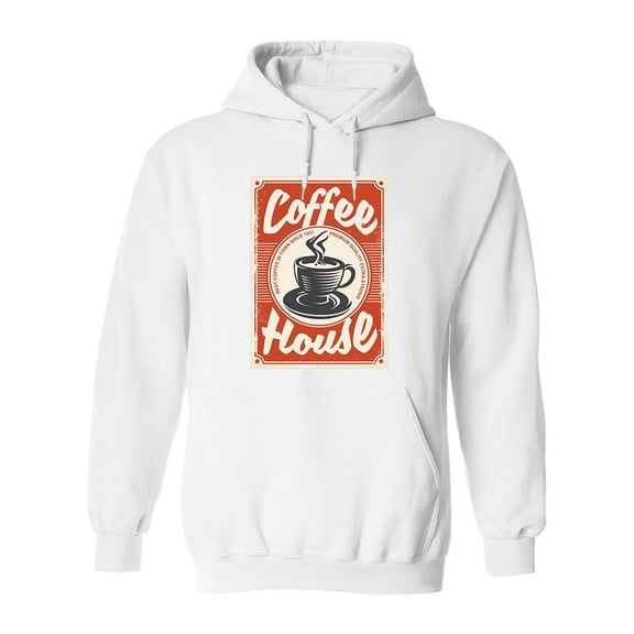 Coffee House Retro Design  Hoodie Men -Image by Shutterstock, Male Small