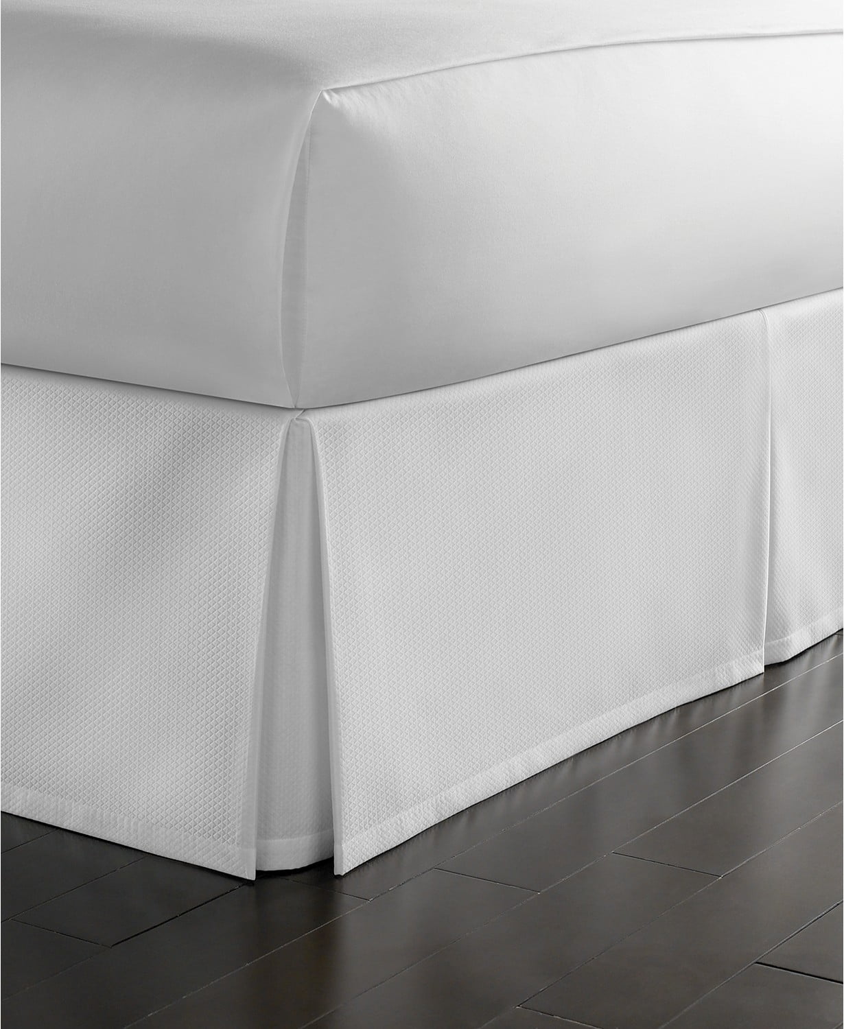 Martha Stewart Collection Simple Cotton Pique King Bedskirt With Split