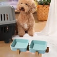 thumbnail image 5 of Cuenco cuadrado para gatos, cuenco doble de cerámica, cuenco para comida para gatos, cuenco para perros, 5 of 5