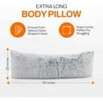 thumbnail image 4 of Cheer Collection Long Hair Shaggy Body Pillow 20" x 54", 4 of 8