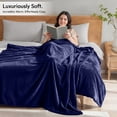 thumbnail image 6 of Moonlight20015 Fleece Blanket, Soft Microplush, Lightweight, Thick and Warm Cozy Comforter, Twin (60x80) Navy, 6 of 8