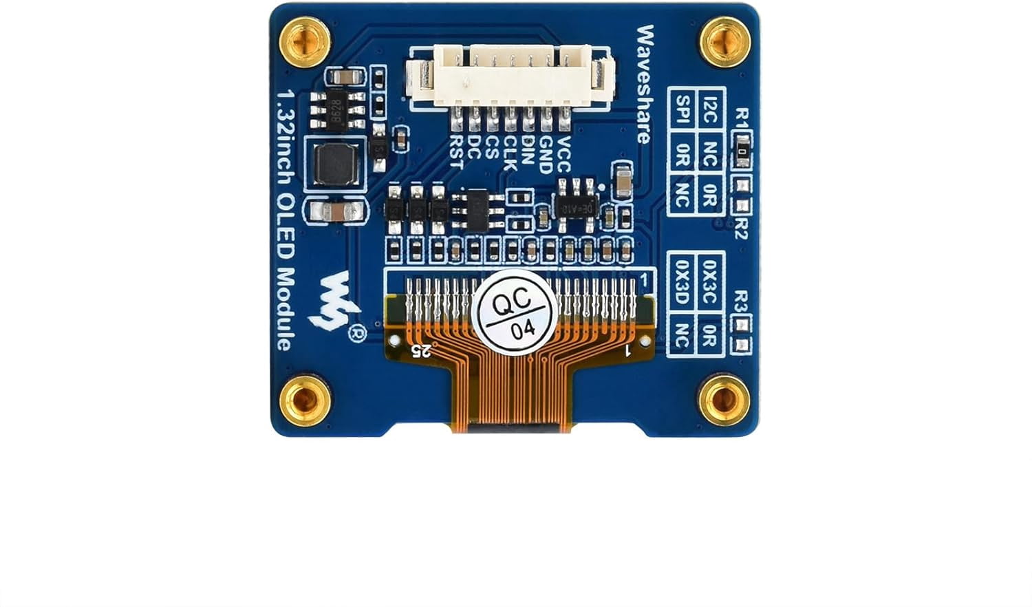 1.32inch OLED Display Module, 128x96 Pixels 16 Gray Scale OLED Display,Compatible with /Arduino/STM32,SPI/I2C Interface,SSD1327 Driver