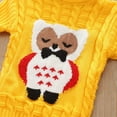 thumbnail image 6 of Odeerbi Toddler Boys Girls Fleece Lined Turtleneck Sweater Winter Thermal Cable Knit Sweater 1-12 Years Kids Owl Print Loose Velvet Sweater Long Sleeve Sweater Toddler Clothes Yellow, 6 of 7