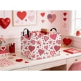 thumbnail image 5 of Rectangular Valentines Basket,Pink Heart Basket,baby basket,Lovely Storage bin,baby Room Decor,easter heart Print Basket,Gift Basket,Shelf Basket(Beautiful heart), 5 of 7