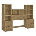thumbnail image 1 of Coaster Westpark Ensemble de Chambre Simple en Bois 3 Pcs Tête de Lit Bibliothèque Brun, 1 of 20
