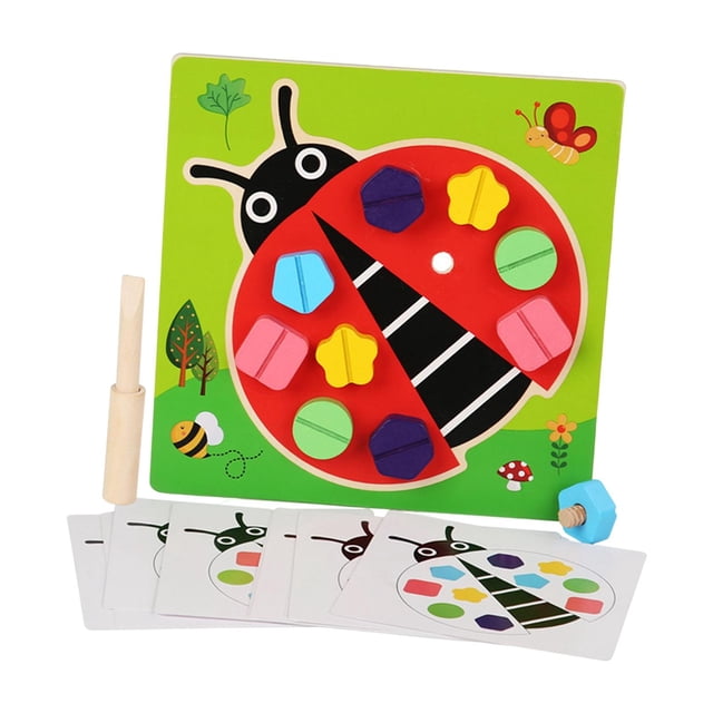 Juego de tuercas y tornillos para niños Actividad de desarrollo de juguetes Juguetes de aprendizaje preescolar en tornillos Juguetes para niños Niños Hugo juguetes de tornillo montessori
