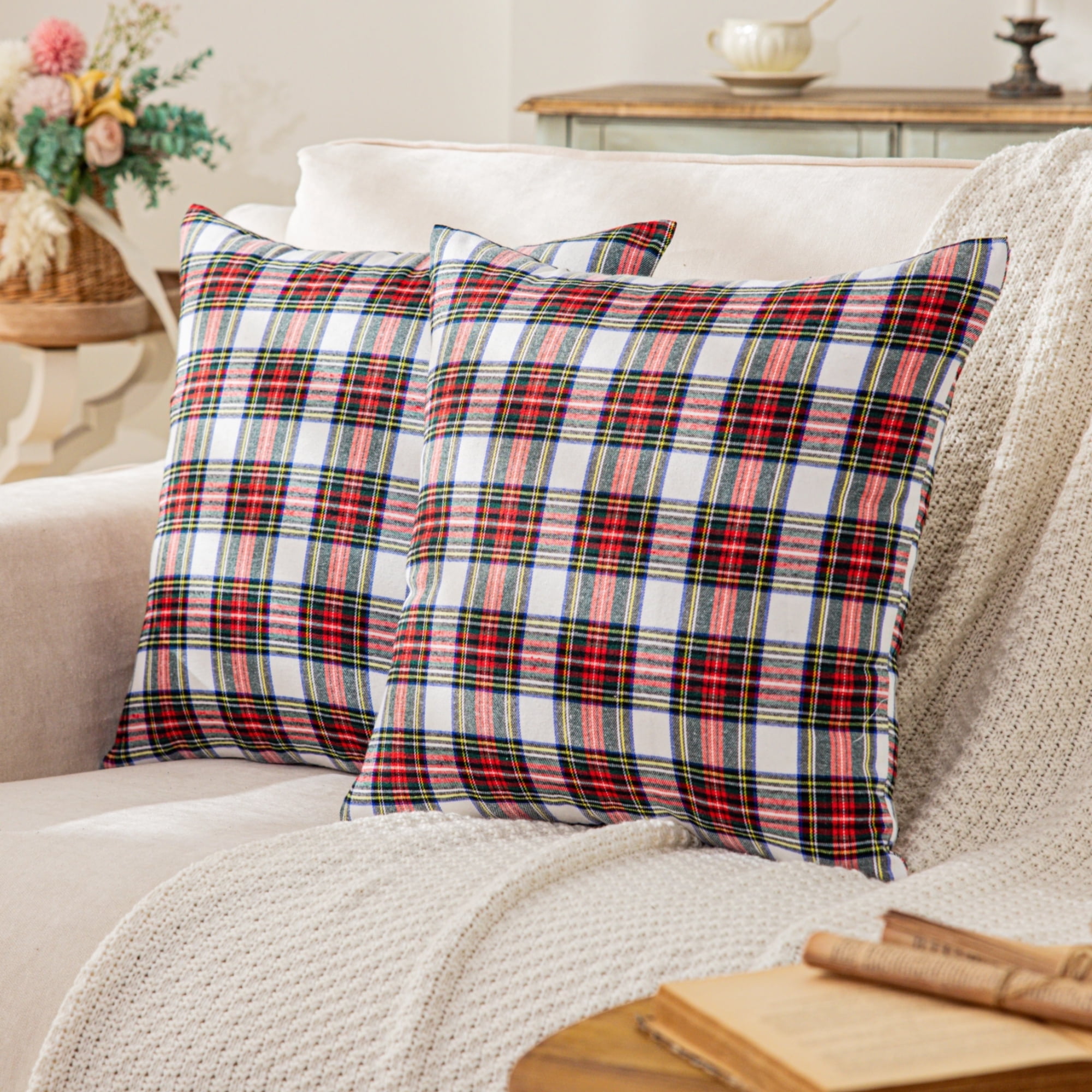Fantastic Zone Christmas Plaid Pillow Covers, Set Of 2 photo 5