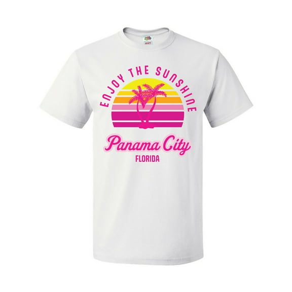 Inktastic Summer Enjoy the Sunshine Panama City Florida in Pink T-Shirt