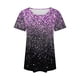 thumbnail image 5 of Tops Cortos para las Mujeres Cuello Redondo Suelto Impreso de Manga Corta, Tops Sueltos para las Mujeres, 5 of 5