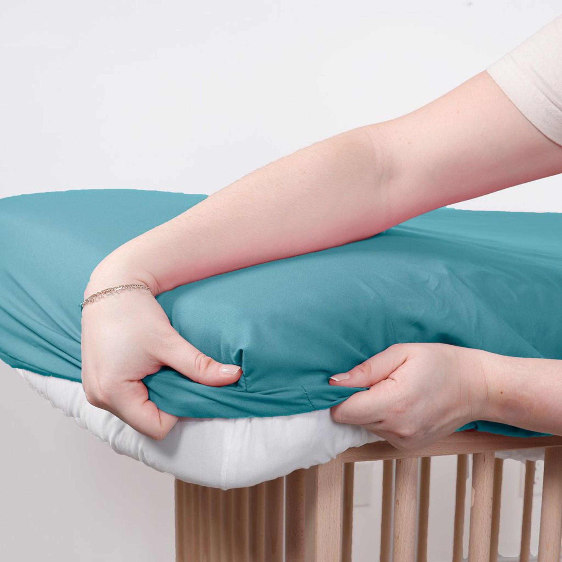 The Peanutshell Fitted Crib Sheet Set, Space, 4 Pack