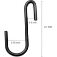 thumbnail image 2 of SZTXJ 20 Pack 6cm Large Heavy Duty S-Shape Hanger Hooks for Kitchen, Bathroom, Bedroom and Office (20 Pack, S, Black), 2 of 5