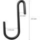 thumbnail image 2 of SZTXJ 20 Pack 6cm Large Heavy Duty S-Shape Hanger Hooks for Kitchen, Bathroom, Bedroom and Office (20 Pack, S, Black), 2 of 5
