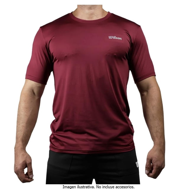 Playera Wilson Talla G Deportiva Ultralight Cuello Redondo Vino